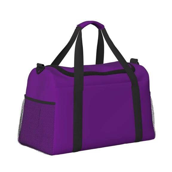 Ratiio Purple Pattern Hand Travel Bag, Weekender Carry On for Women Men, Sports Gym Bag, Workout Duffel Bag, Overnight Shoulder Bag fit 15.6 Inch Laptop