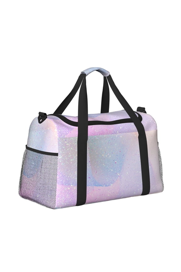Rainbow Pattern Hand Travel Bag, Weekender Carry On for Women Men, Sports Gym Bag, Workout Duffel Bag, Overnight Shoulder Bag fit 15.6 Inch Laptop