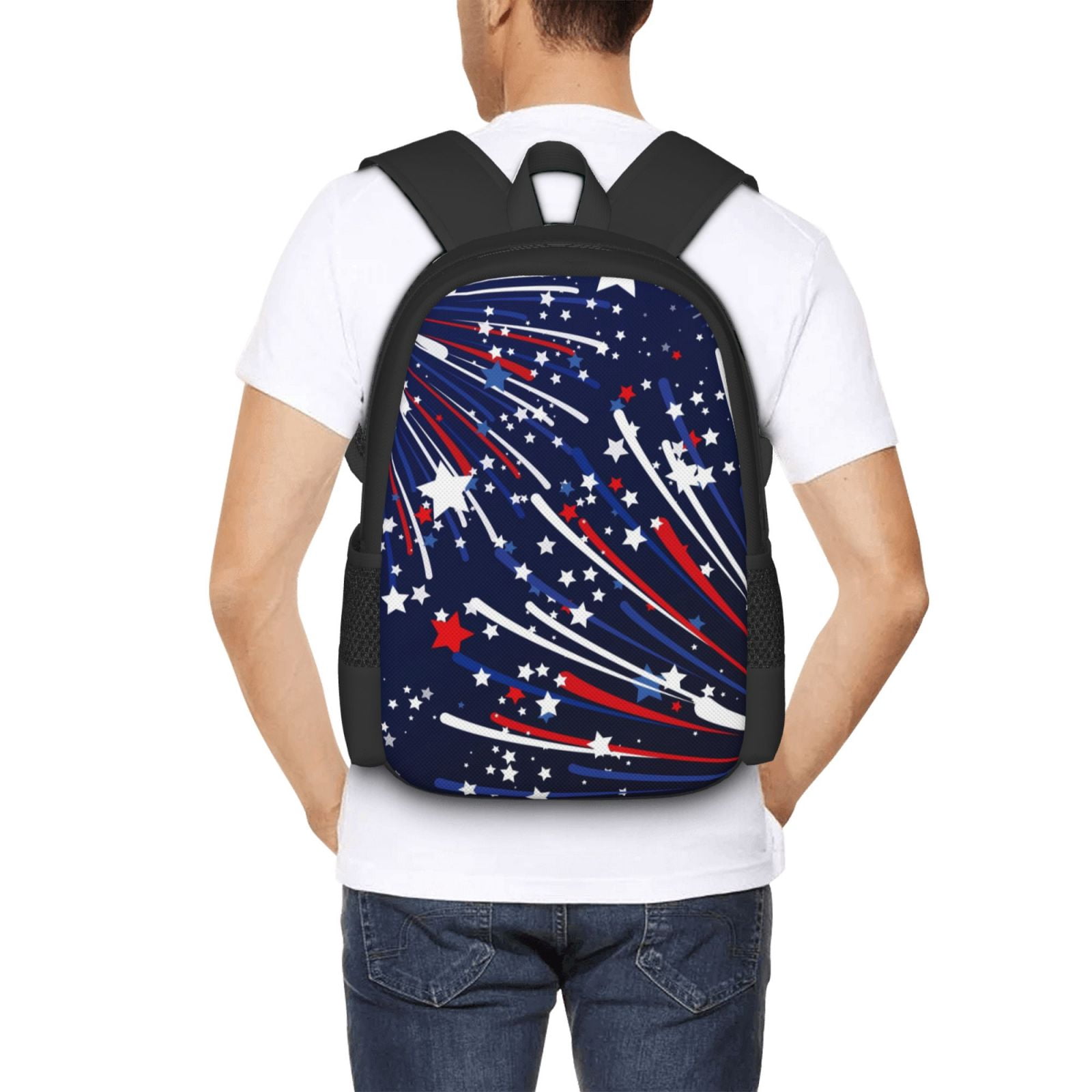 Quagga red white & blue Backpack Quagga Genuine Leather Backpack - Choose One/Color main image 3