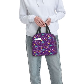 Ratiio Retro 80s Style Print Lunch Bag Lunch Box Insulated Lunch Bag Adult Lunch Box for Men and Women