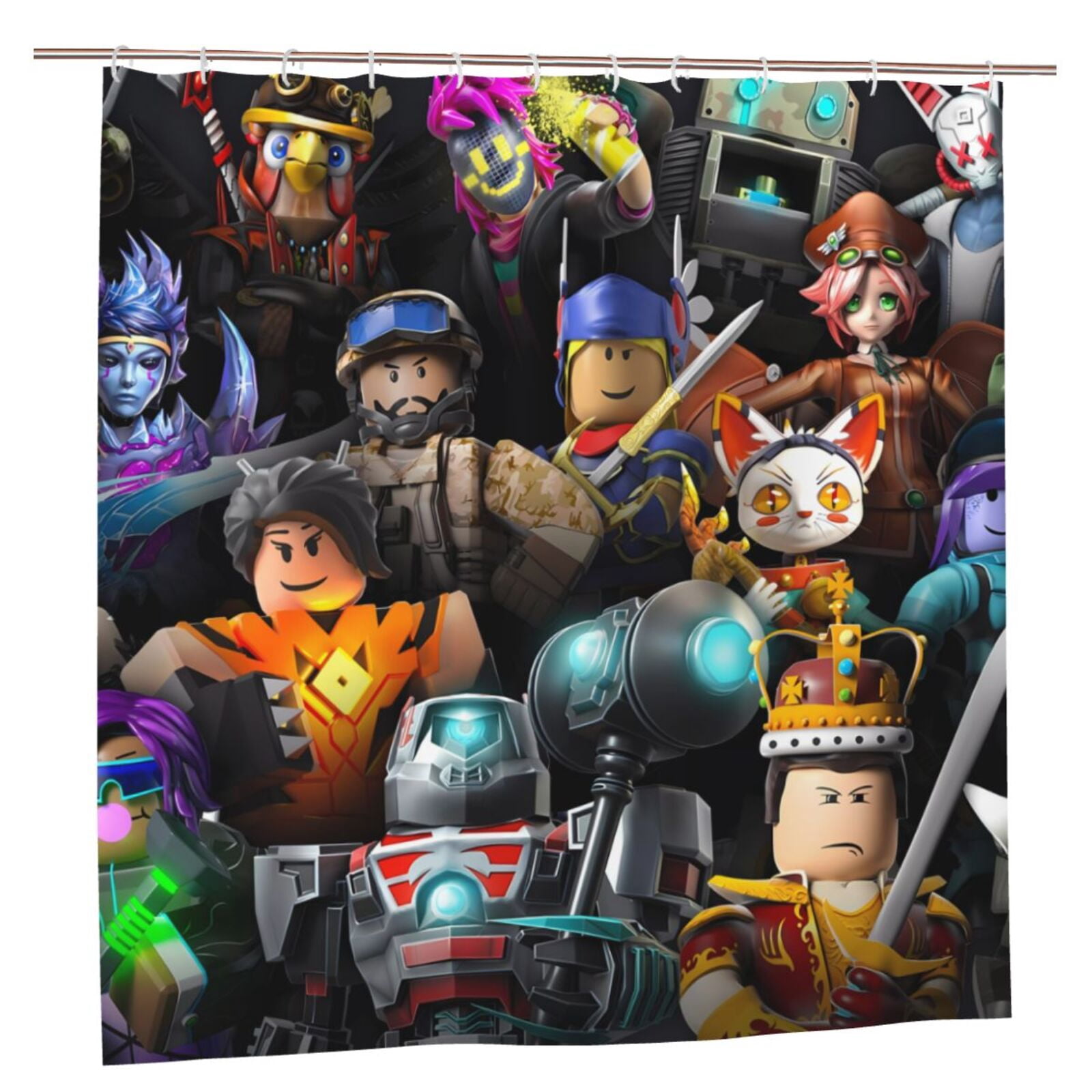Ratiio Roblox Print Bathroom Decor Waterproof Fabric Shower Curtain Set Ratiio Roblox Print Bathroom Decor Waterproof Fabric Shower Curtain Set With Hooks 72x72 Inch White Bbe9053d Cd36 4ec6 82fd 