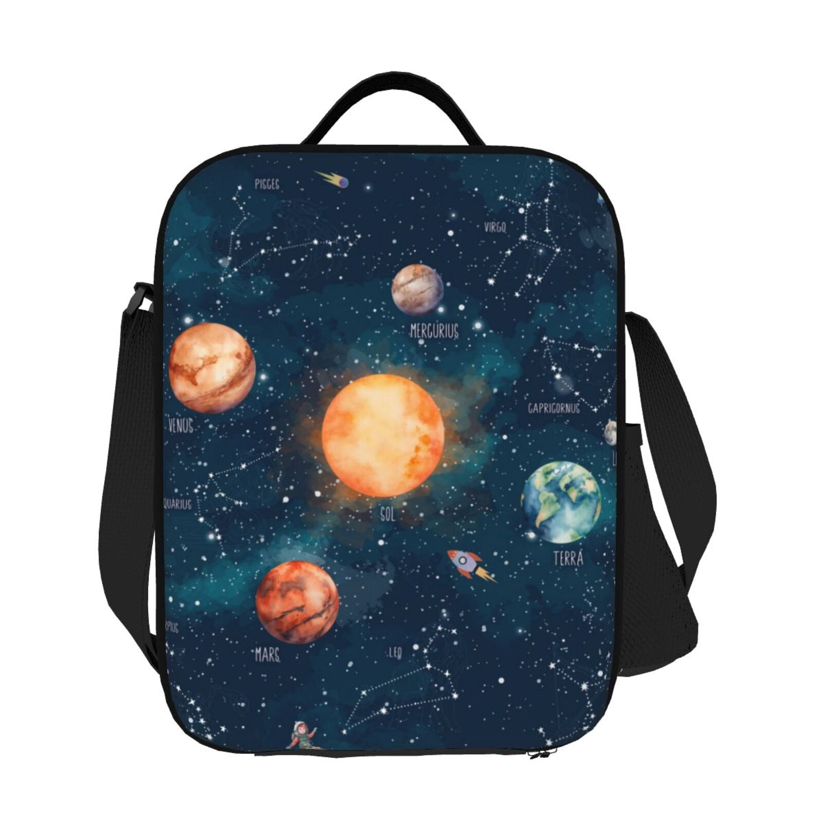 Ratiio Solar System And Planets Print Lunch Box - Reusable Lunch Bag Men Adult Women- Insulated LunchBox