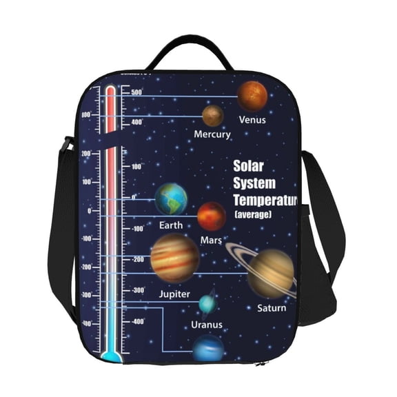 Ratiio Solar System Print Lunch Box - Reusable Lunch Bag Men Adult Women- Insulated LunchBox