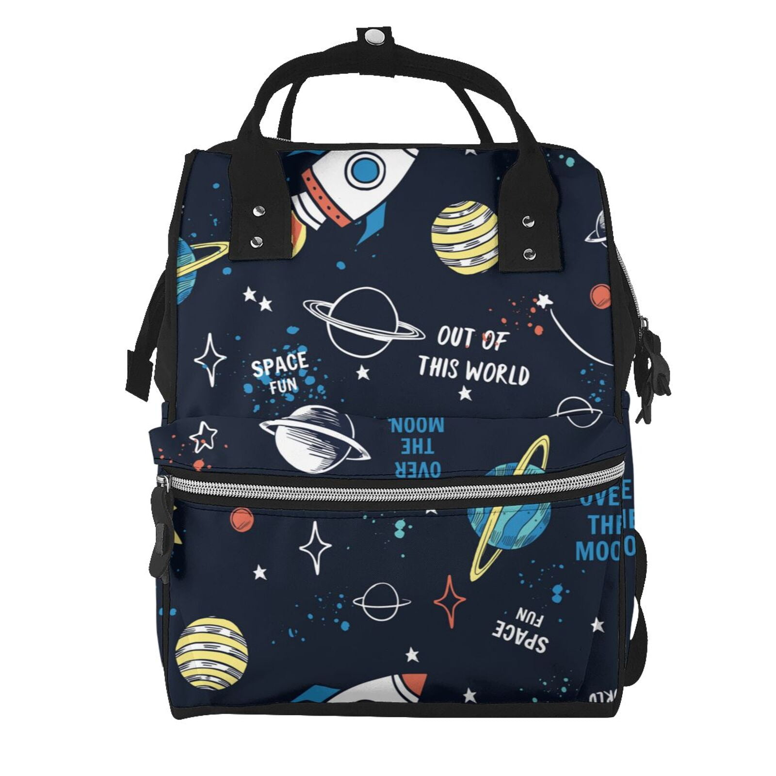 Ratiio Space Mummy Backpack - Waterproof Twill Canvas, Large Capacity Diaper Bag with Multiple Pockets and Adjustable Straps