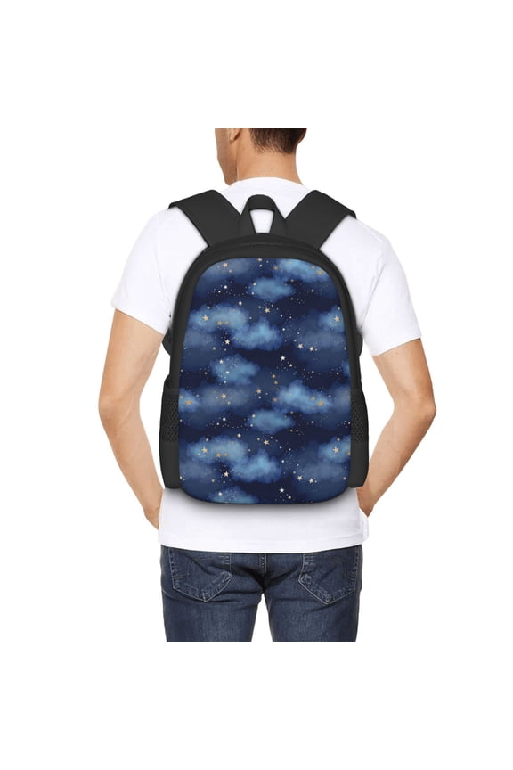 Starry Sky Backpack for Men and Women - Durable 600D Oxford Cloth -Large Capacity, Water-Resistant School, Travel, and Hiking Bag