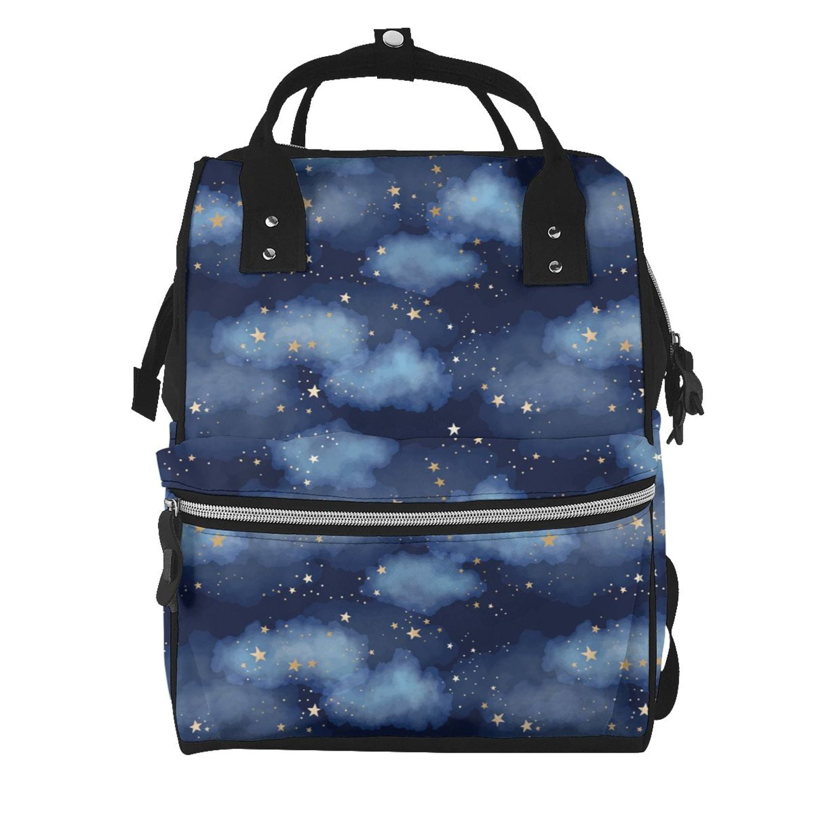 Ratiio Starry Sky Mummy Backpack - Waterproof Twill Canvas, Large Capacity Diaper Bag with Multiple Pockets and Adjustable Straps