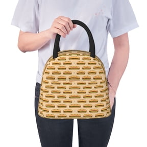 Ratiio Submarine Sub Sandwich Print Insulated Lunch Bag Women Reusable Lunch Box with Pocket for Work Picnic Travel
