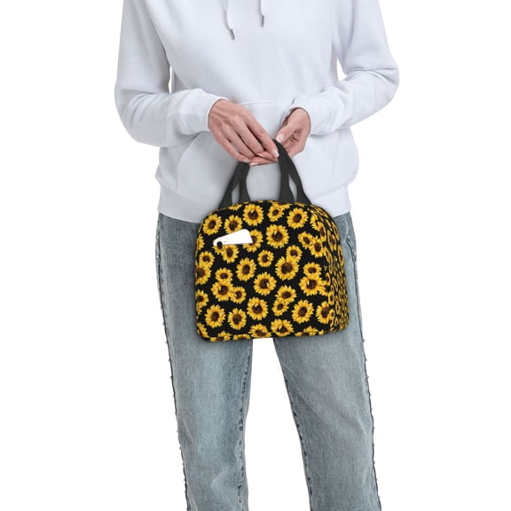 Ratiio Sunflower 6 Print Lunch Bag Lunch Box Insulated Lunch Bag Adult Lunch Box for Men and Women