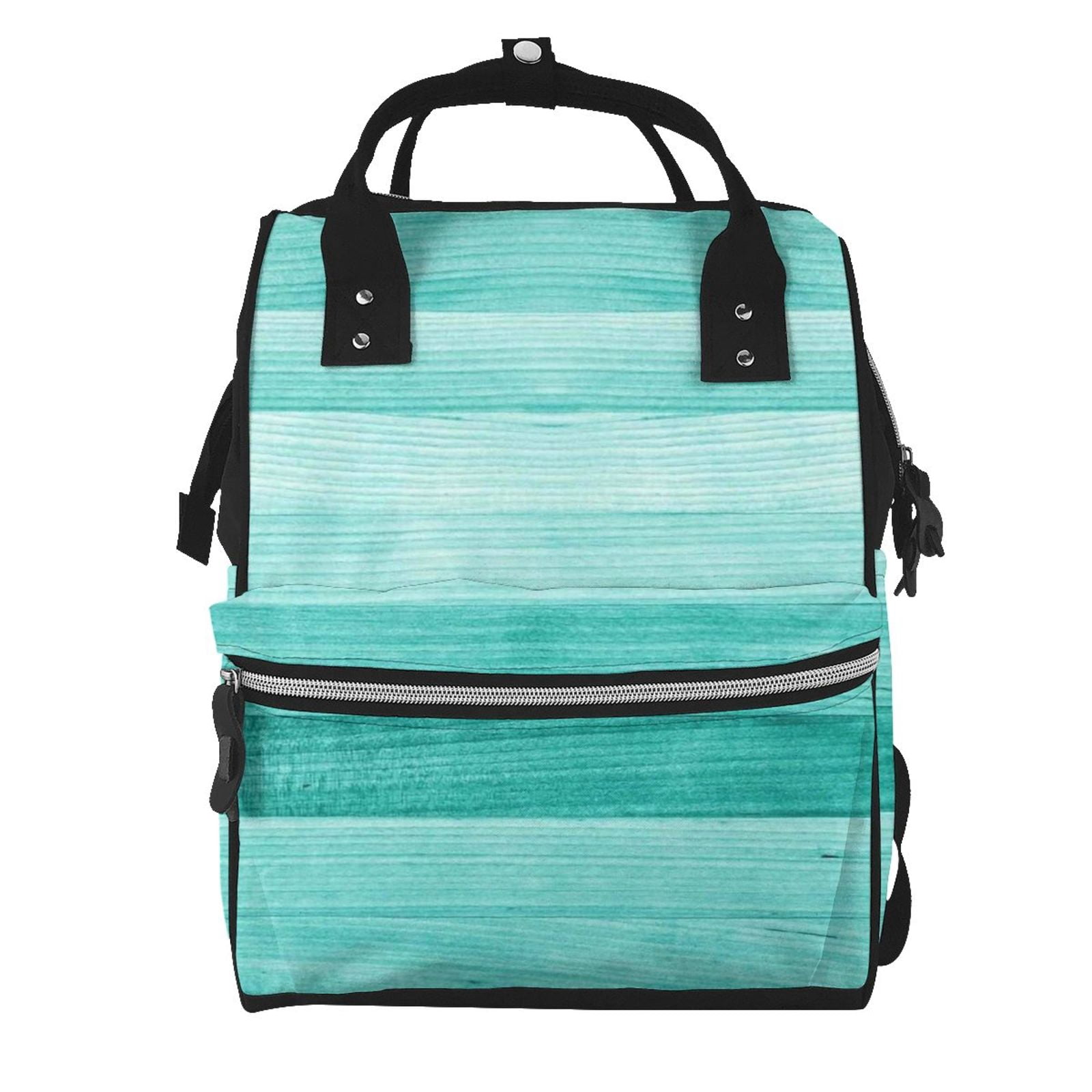 Ratiio Teal Turquoise Mummy Backpack - Waterproof Twill Canvas, Large Capacity Diaper Bag with Multiple Pockets and Adjustable Straps