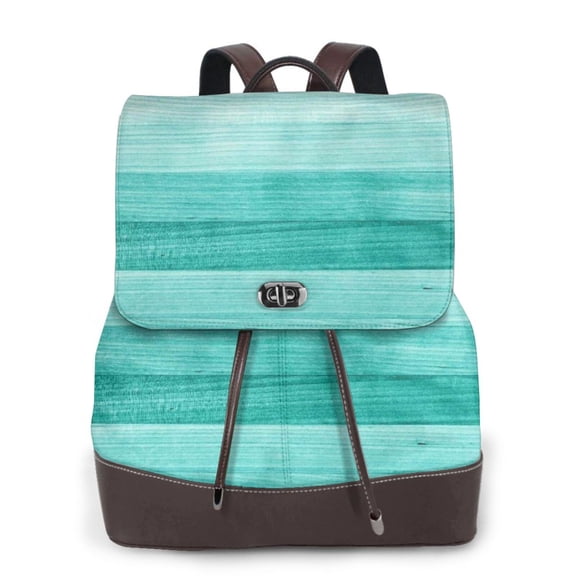Ratiio Teal Turquoise Pattern Womens Backpack Purse Leather Backpack Purse for Women Travel Fashion Backpack Designer Ladies Shoulder Bags