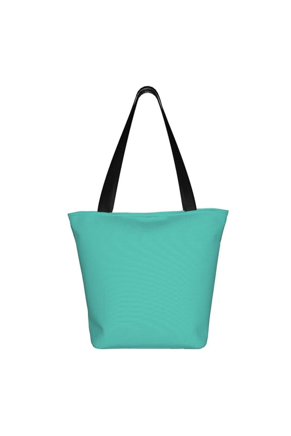 Teal Turquoise Print Shoulder Bag for Women, Polyester Crossbody Purse Lightweight Handbag for Daily Travel and Casual Use