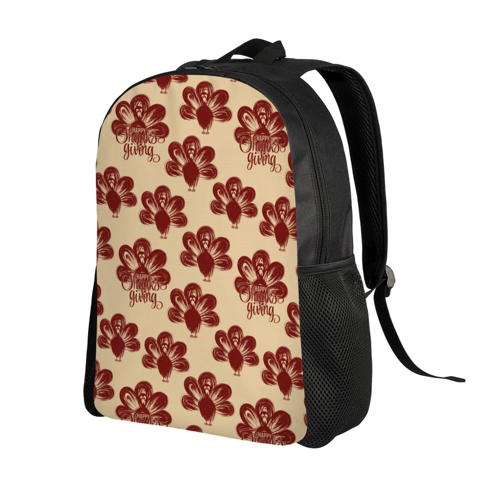 Ratiio Thanksgiving Sketch Turkey Print Backpack with Padded 15-inch ...