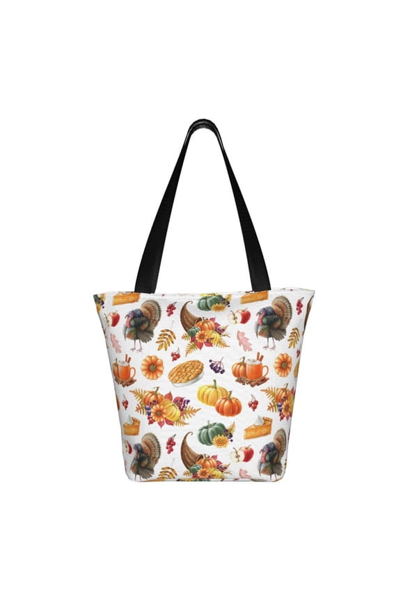 Thanksgiving Turkeys 1 Print Shoulder Bag for Women, Polyester Crossbody Purse Lightweight Handbag for Daily Travel and Casual Use