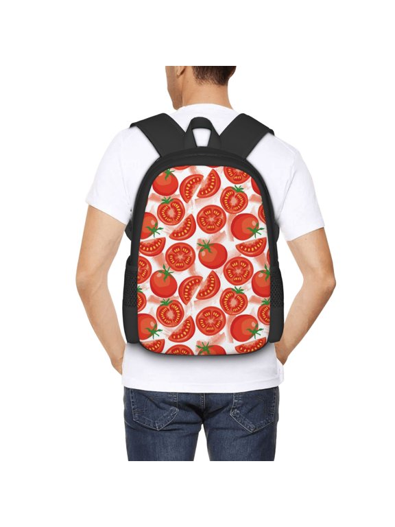 Tomatoes Backpack for Men and Women - Durable 600D Oxford Cloth -Large Capacity, Water-Resistant School, Travel, and Hiking Bag