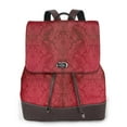 thumbnail image 1 of Ratiio Vintage Burgundy Pattern Womens Backpack Purse Leather Backpack Purse for Women Travel Fashion Backpack Designer Ladies Shoulder Bags, 1 of 4
