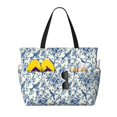 thumbnail image 1 of Ratiio Vintage Floral Birds Print Large Capacity Beach Travel Bag, Polyester Waterproof Tote Bag with Zipper for Vacation and Daily Use, 1 of 6