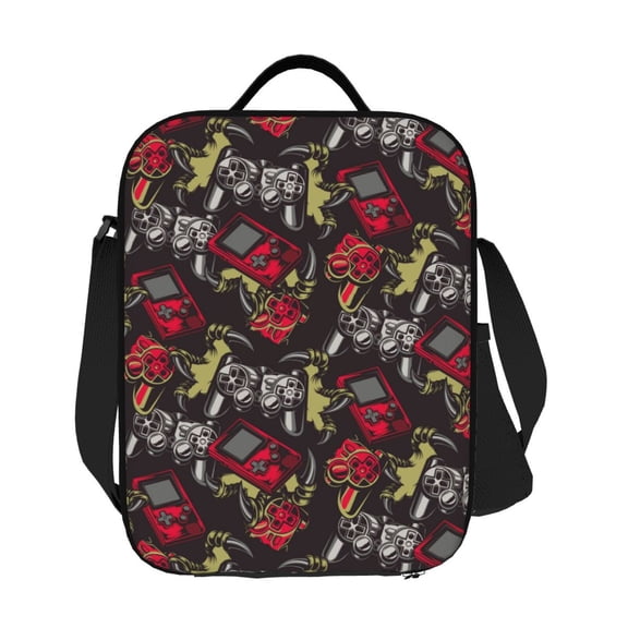 Ratiio Vintage Gaming Print Lunch Box - Reusable Lunch Bag Men Adult Women- Insulated LunchBox