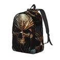thumbnail image 1 of Ratiio Vintage Ornate Skull Print Canvas Backpack for Women & Men Retro Aesthetic Rucksack Basic Backpack for High School/College Students Travel Laptop Bag, 1 of 5