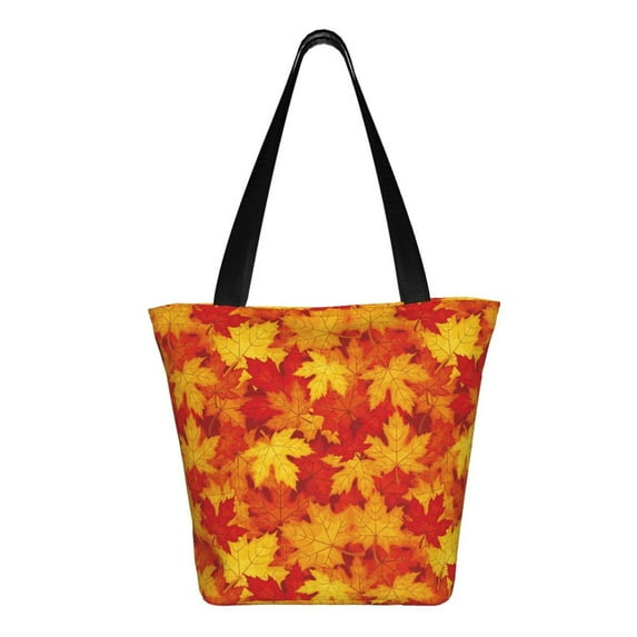 Ratiio Vintage maple leaves autumn Print Shoulder Bag for Women, Polyester Crossbody Purse Lightweight Handbag for Daily Travel and Casual Use