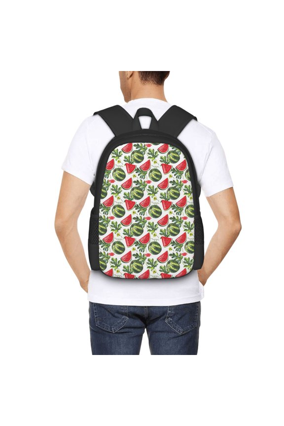 Watermelons Backpack for Men and Women - Durable 600D Oxford Cloth -Large Capacity, Water-Resistant School, Travel, and Hiking Bag