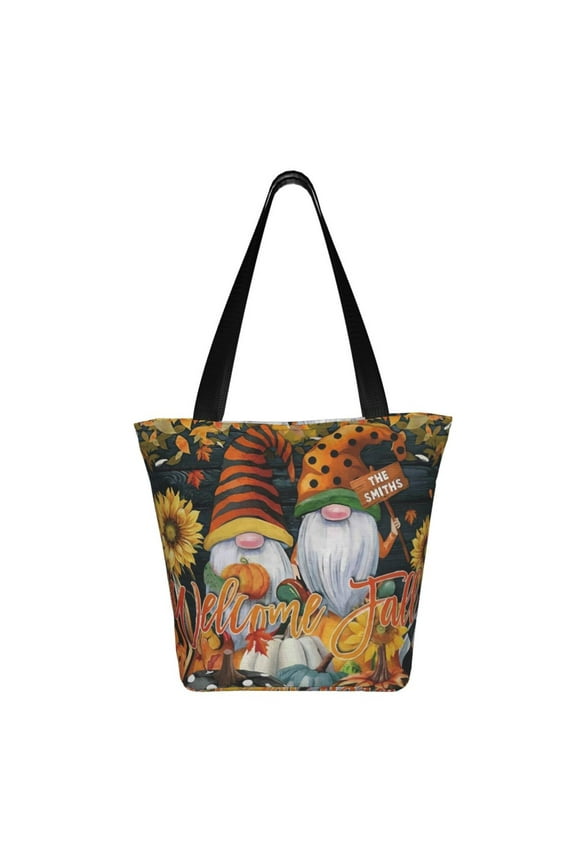 Welcom Fall Print Shoulder Bag for Women, Polyester Crossbody Purse Lightweight Handbag for Daily Travel and Casual Use