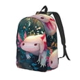 thumbnail image 1 of Ratiio Whimsical Axolotl Fantasy Print Canvas Backpack for Women & Men Retro Aesthetic Rucksack Basic Backpack for High School/College Students Travel Laptop Bag, 1 of 5
