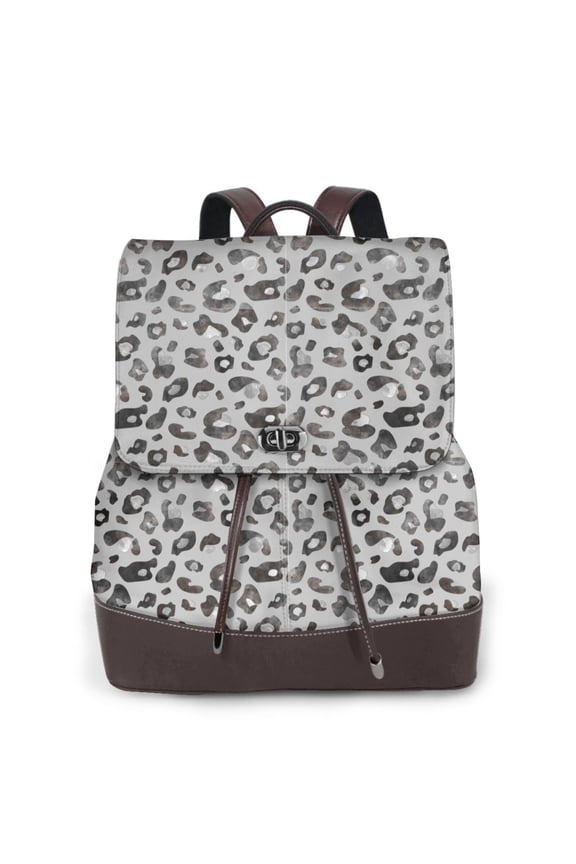 Wild Animal Leopard Print Pattern Womens Backpack Purse Leather Backpack Purse for Women Travel Fashion Backpack Designer Ladies Shoulder Bags