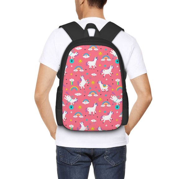 Ratiio Yoga Unicorn Backpack for Men and Women - Durable 600D Oxford Cloth -Large Capacity, Water-Resistant School, Travel, and Hiking Bag