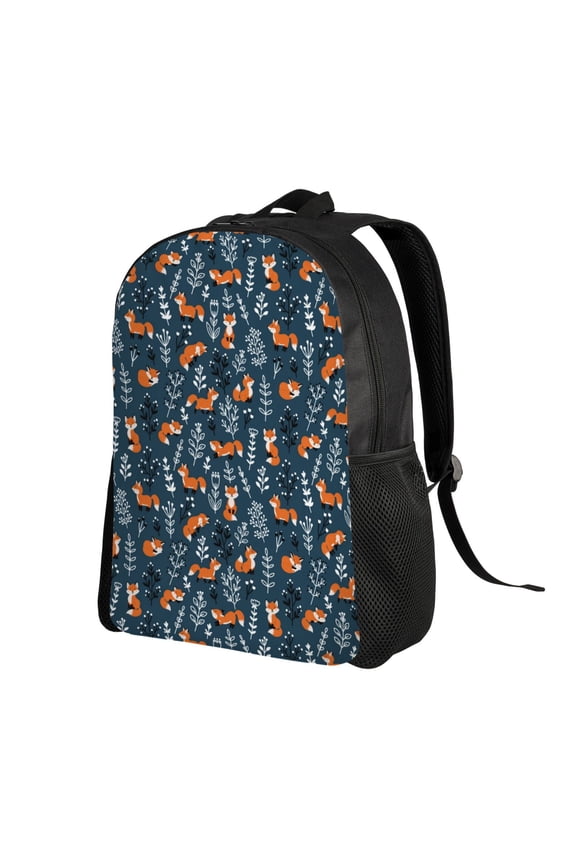 cute fall fox Print Backpack with Padded 15-inch Laptop Sleeve- Spacious and Durable Daypack for Work and Travel