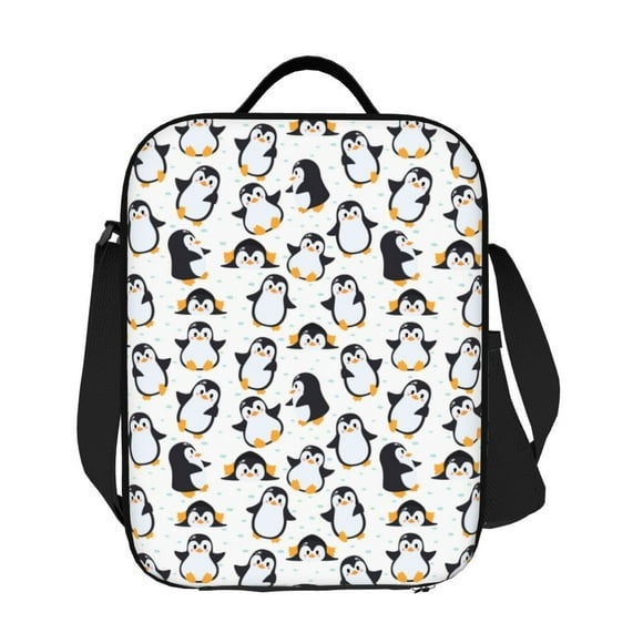 Ratiio whiter cute penguin Print Lunch Box - Reusable Lunch Bag Men Adult Women- Insulated LunchBox