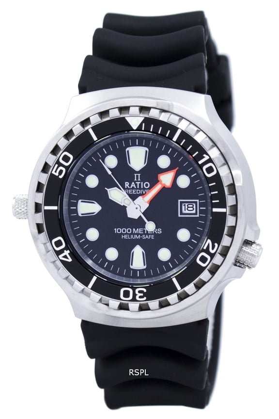 Men's FreeDiver Stainless Steel PU Strap Wristwatch, Multicolor (1038EF102V)