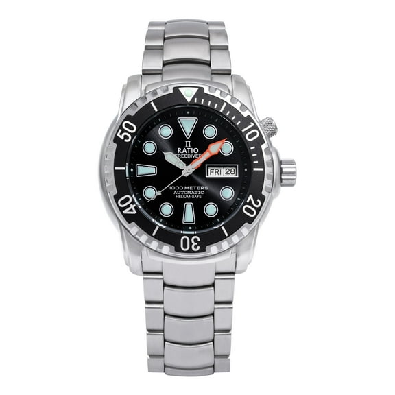 Ratio FreeDiver Helium-Safe 1000M Sapphire Automatic 1068HA96-34VA-BLK Men's Watch