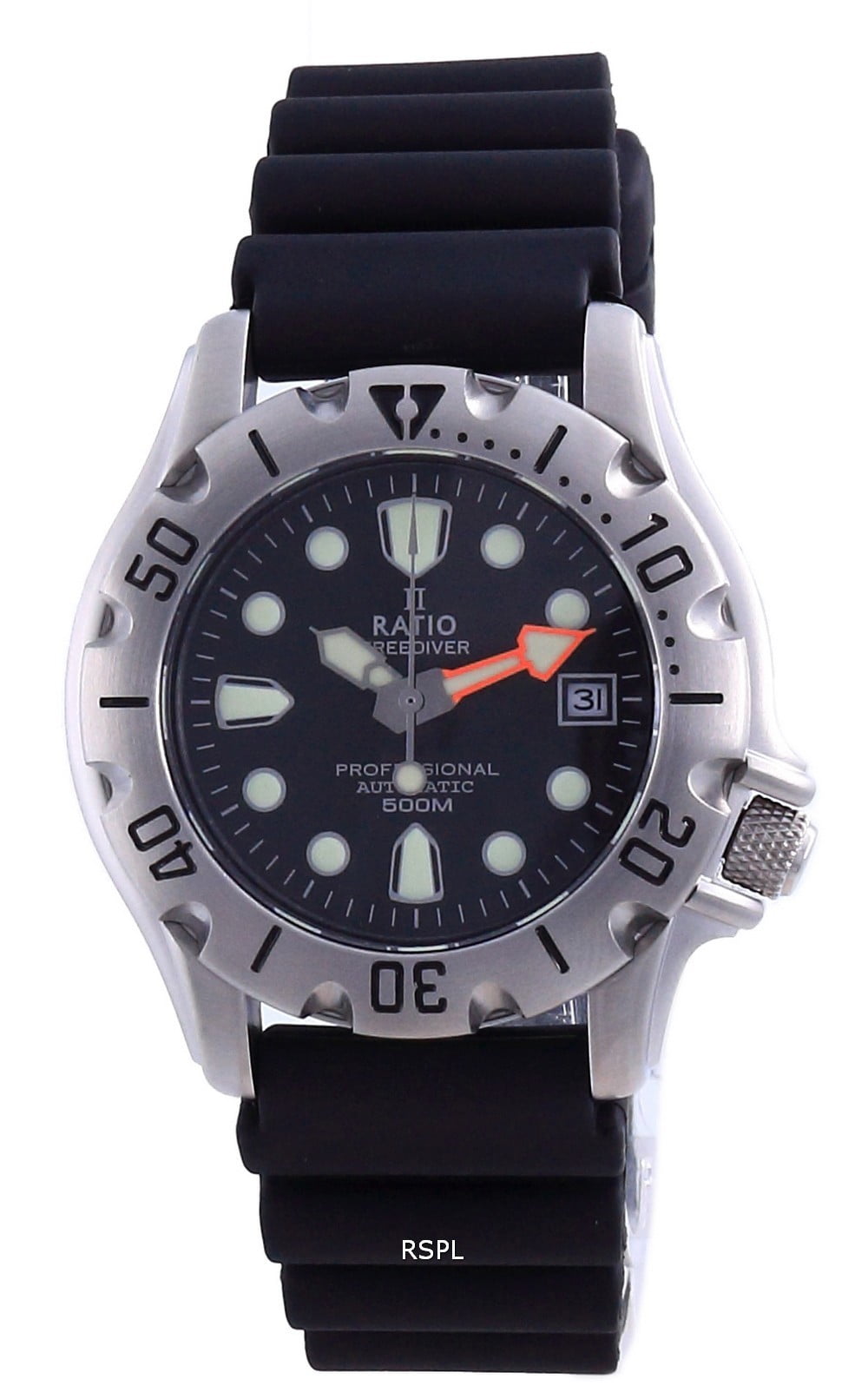 Ratio FreeDiver Professional 500M Sapphire Automatic 32BJ202A-BLK Men's Watch
