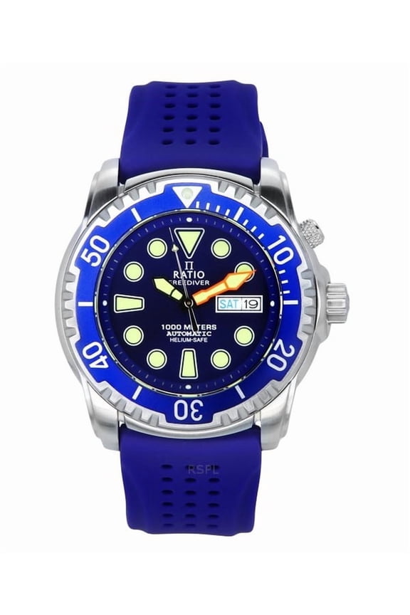 FreeDiver Version 02 Helium Safe 1000M Sapphire Automatic Blue Dial 1068HA90-34VA-BLU-V02 Men's Watch