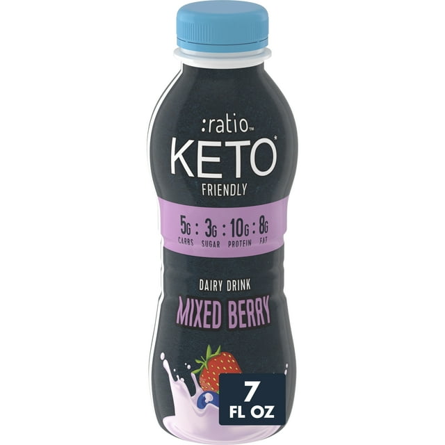 Ratio Trio Dairy Drink, Mixed Berry, 10g Protein, Keto Friendly, 7 fl
