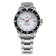 Ratio FreeDiver GMT Series Sapphire Stainless Steel White Dial Automatic RTF057 200M Mens Watch