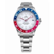 Ratio FreeDiver GMT Series Sapphire Stainless Steel White Dial Blue Red Pepsi Bezel Automatic RTF061 200M Mens Watch