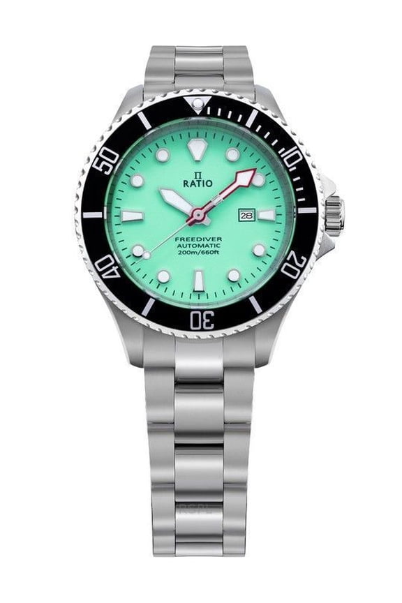 FreeDiver Sapphire Stainless Steel Green Dial Automatic RTFL835 200M Women's Watch