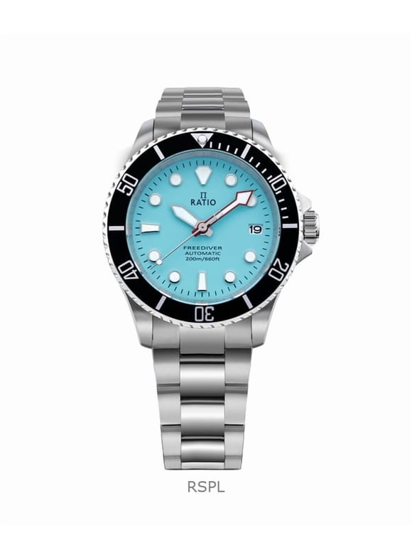 FreeDiver Sapphire Stainless Steel Ice Blue Dial Automatic RTF042 200M Men's Watch