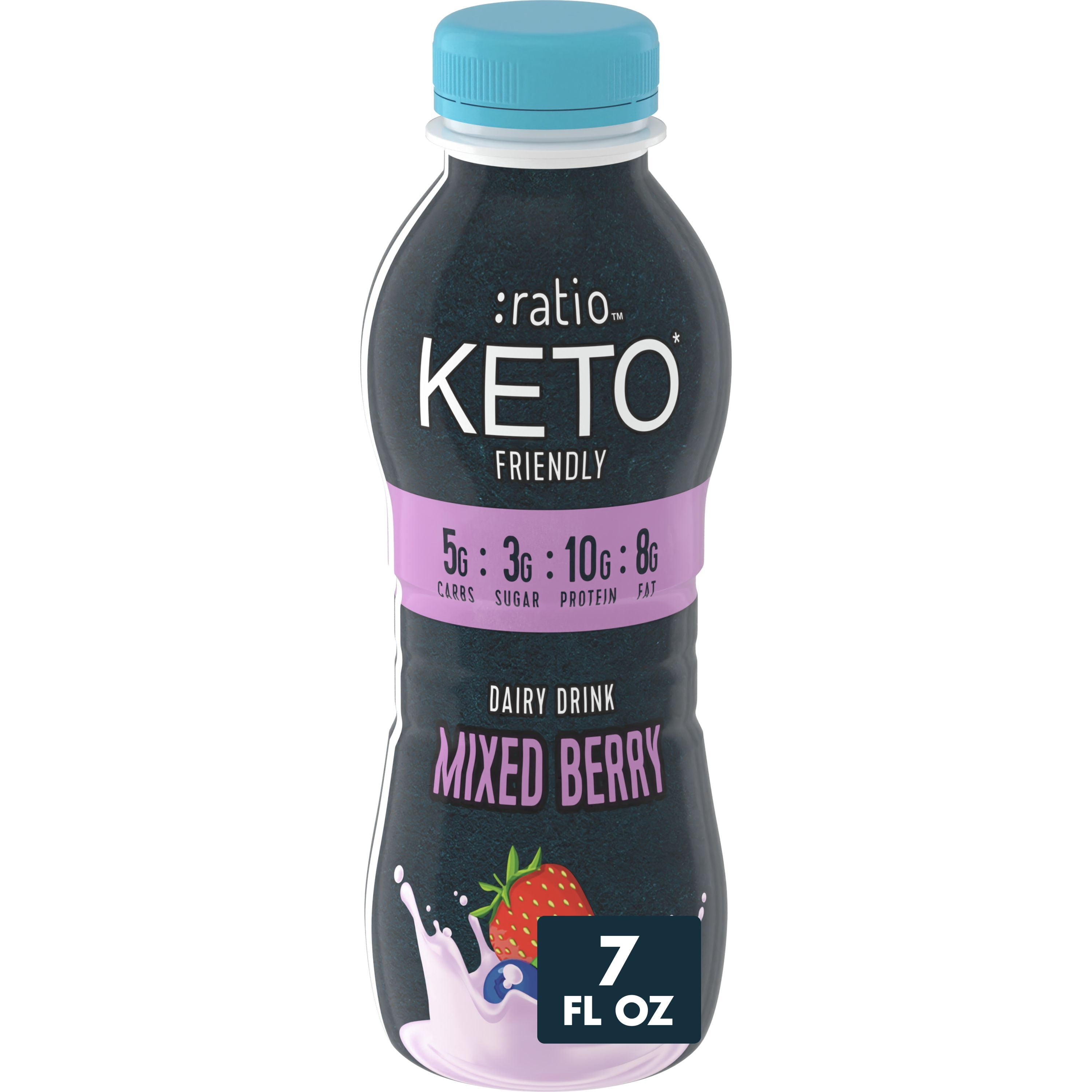 Ratio Keto Friendly Mixed Berry Flavored Dairy Drink, 7 FL OZ