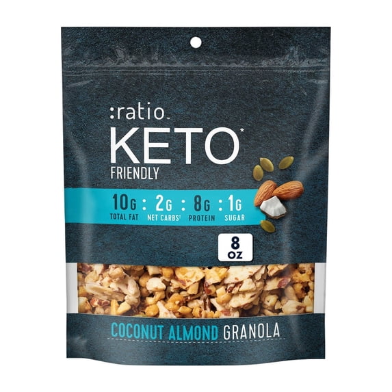 Ratio Keto Granola Coconut Almond 8 Oz (Pack of 12)