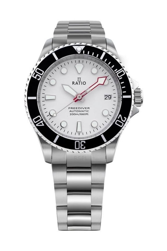 FreeDiver Sapphire Stainless Steel White Dial Automatic RTF047 200M Men's Watch