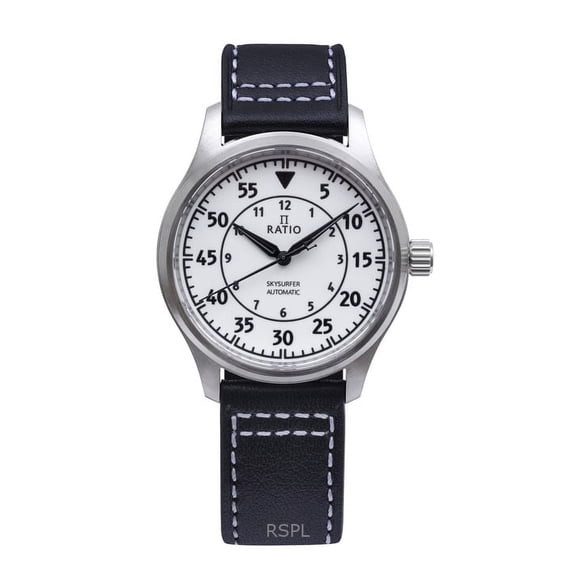 Ratio Skysurfer Pilot Full Luminous Dial Leather Automatic RTS324 200M Men's Watch