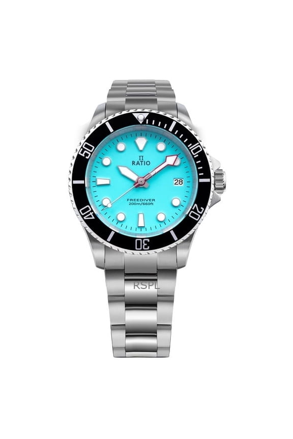 FreeDiver Sapphire Stainless Steel Ice Blue Dial Quartz RTF032 200M Men's Watch
