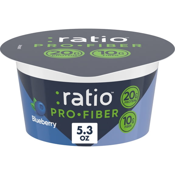 Ratio Pro-Fiber Yogurt Cultured Dairy Snack Cup, Blueberry, 5.3 oz