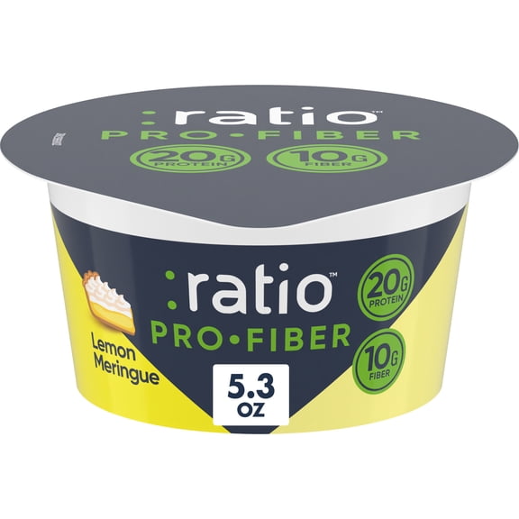 Ratio Pro-Fiber Yogurt Cultured Dairy Snack Cup, Lemon Meringue, 5.3 oz