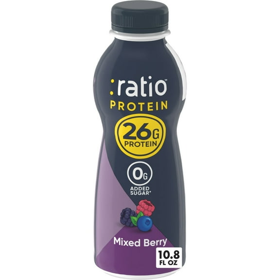 Ratio Protein Dairy Drink, Mixed Berry, 26g Protein, 10.8 fl oz