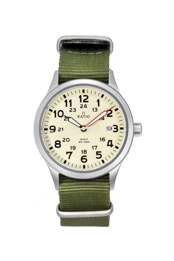 Quest Men's Field Watch Sapphire Nylon Strap Quartz RTQ011 100M Lewis And Clark Edition