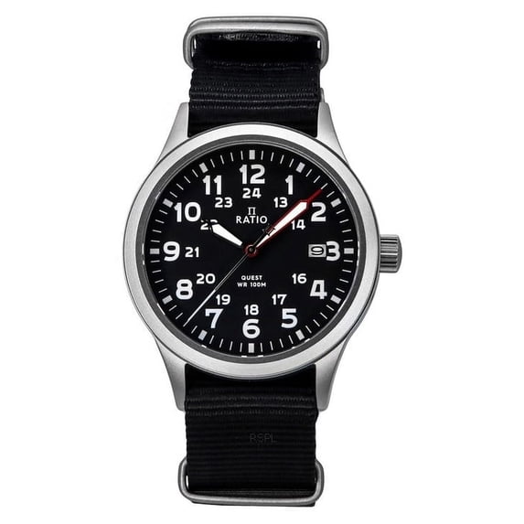 Ratio Quest Men's Field Watch Sapphire Nylon Strap Quartz RTQ017 100M Lewis And Clark Edition