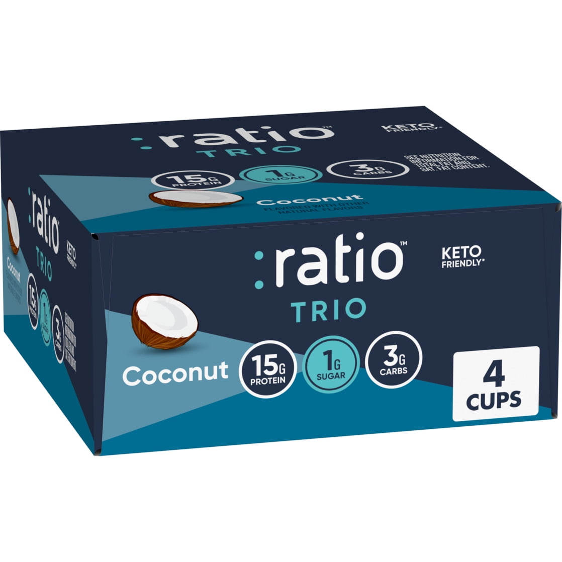 Ratio Trio Yogurt Cultured Dairy Snack, Coconut, 1g Sugar, Keto